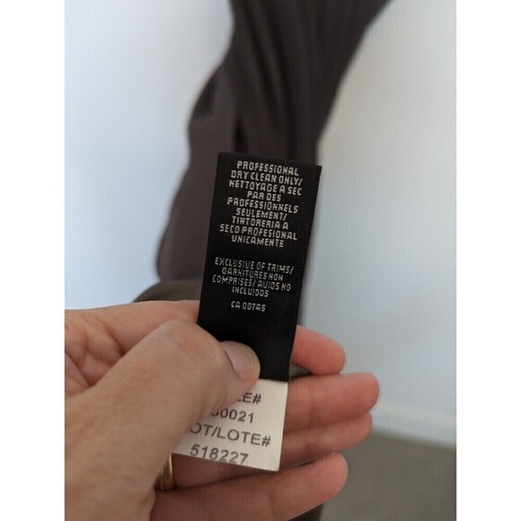 MONIQUE LHULLIER Dress Womens Size 10 Slate Gray Halter Strapless Ruched Maxi - Picture 11 of 12